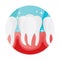 strong teeth. Vector illustration decorative design