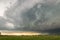 Strong thunderstorm with ominous sky in north central Nebraska