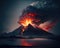 Strong volcanic eruption. Generative AI
