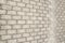 Strong wall brick old grunge building home. beauty square pattern roack cement