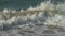 Strong waves at South China Sea on Dadonghai Beach slow motion stock footage video