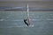 Strong wind windsurfing in Tamaki river