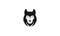 Strong wolf head modern logo symbol icon vector graphic design illustration
