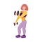 Strong woman with dumbbells in hands in sportswear isolated.Female athlete Sports girl