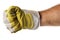 Strong worker hand glove fist