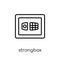Strongbox icon. Trendy modern flat linear vector Strongbox icon