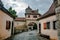 The stronghold gate in the medieval town Rothenburg ob der Tauber in a beautiful light , Germany