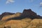 Strongly contrasted and colourful mountain panorama in Springdale, near Zion National Park