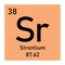 Strontium chemical symbol