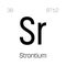 Strontium, Sr, periodic table element