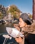 Stroopwafel in Amsterdam a typical Dutch food two circular pieces of waffle filled with caramel