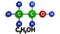 Structural chemical formula. Ethanol. C2H5OH. 3d rendering. Digital illustration on white background
