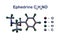 Structural chemical formula and molecular model of ephedrine. Ephedrine is used as decongestant, stimulant and appetite