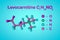 Structural chemical formula and molecular model of levocarnitine, L-carnitine, vitamin B11. Scientific background. 3d
