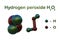 Structural chemical formula and molecular models of hydrogen peroxide, an antiseptic used to prevent infections of minor