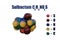 Structural chemical formula and space-filling molecular model of sulbactam, a beta-lactamase inhibitor. 3d illustration