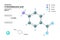 Structural chemical molecular formula and model of 4-Aminobenzoic acid. Atoms are represented as spheres with color coding