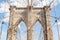 The structural detail of Brooklyn Bridge.