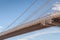 Structural detail of Brooklyn Bridge in New York City.