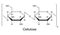 The structural formula of cellulose polymer