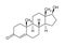 Structural formula of testosterone