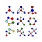 Structural formulas of molecules