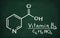 Structural model of Vitamin B3 (Niacin)