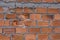 Structural wall made of brick in residential building