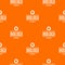 Structure biology pattern vector orange