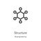 structure icon vector from bioengineering collection. Thin line structure outline icon vector illustration. Linear symbol for use