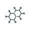 Structure Network Molecular Line Icon. Atom Connect Structure Linear Pictogram. Shape Molecule Hydrogen, Oxygen, Water