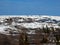 Structure of a teepee made of wood in the mountains of Kuujjuaq