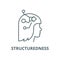 Structuredness vector line icon, linear concept, outline sign, symbol