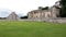 Structures of the Grand Ballcourt, Temple of Kukulcan El Castillo in the background, Chichen-Itza, Yucatan, Mexico