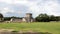 Structures of the Grand Ballcourt, view from Temple of Kukulcan El Castillo across the central lawn of the site, Chichen-Itza