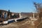 Structures of a new railway platform under construction in Radna, Lipova, Arad county.