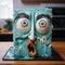 Strudel Face Cake Blue And White Monster Cake With Octopus Theme