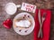 strudel and Valentine\'s Day decor