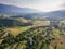 Strumeshnitsa river passing through the Petrich valley, Bulgaria