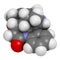 Strychnine poisonous alkaloid molecule. Isolated from Strychnos nux-vomica tree. Atoms are represented as spheres with