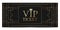 Stub black VIP admission ticket template with golden glittering VIP sign.