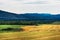 Stubble fields in the Altai mountains