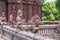 Stucco ancient. Stucco adorn ancient sanctuary. Huay Kaew temple in Lopburi, Thailand