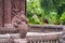 Stucco ancient. Stucco adorn ancient sanctuary. Huay Kaew temple in Lopburi, Thailand