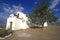 Stucco church on road to Taos, NM