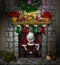 Stuck Santa in the Fireplace