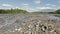 Studenaya River and the volcano Tolbachik stock footage video