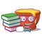 Student with book honey character cartoon style