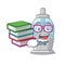 Student with book humidifier with in the cartoon shape