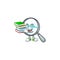 Student with book magnifying glass cartoon character with mascot